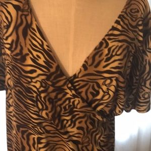 Tiger print skirt set